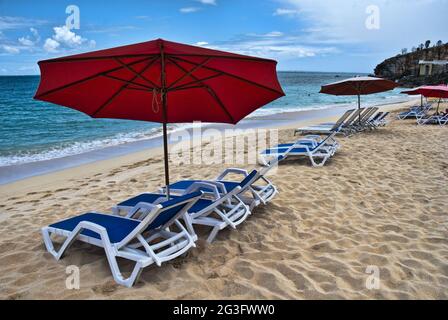 Costa in Saint Maarten Island, Antille olandesi Foto Stock