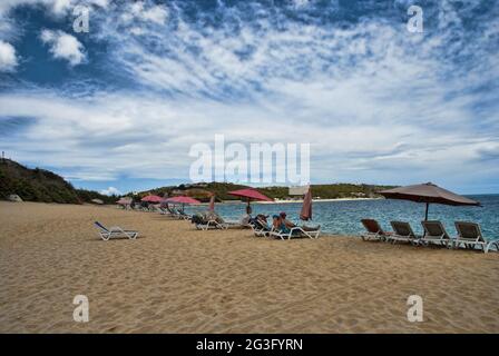 Costa di San Maarten, Antille olandesi Foto Stock