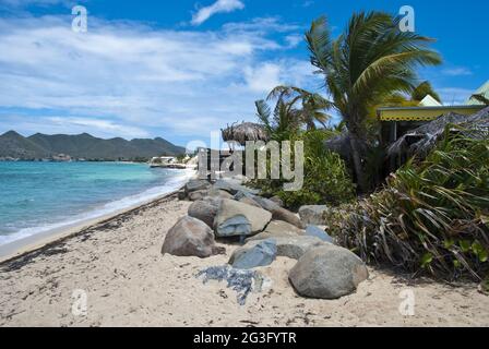 Costa in Saint Maarten Island, Antille olandesi Foto Stock