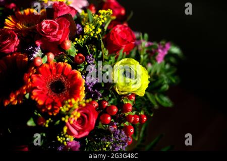 Blumenstrauß Bitte Foto Stock