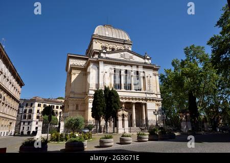 Sinagoga, Ghetto ebraico, Roma, Italia Foto Stock