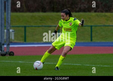 Cardiff, Galles 14 marzo 2021. Orchard Welsh Premier Womens Football League tra Cardiff City e Abergavenny. Foto Stock