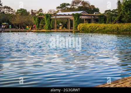 Lago di Mangabeiras Park a Belo Horizonte, Minas Gerais Brasile Foto Stock