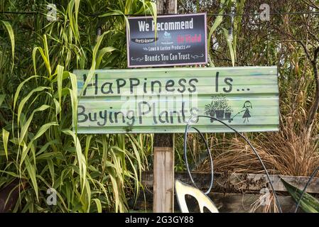 La Green House Nursery è la 'pianta Disneyland' secondo il suo proprietario che ha riempito i 19 acri di giardino e vivaio con fantasioso e divertente Foto Stock