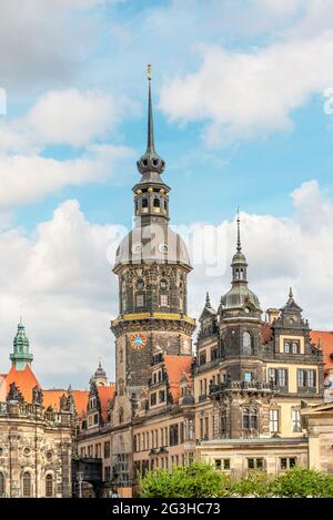 Storico castello di Dresda in Sassonia, Germania Foto Stock