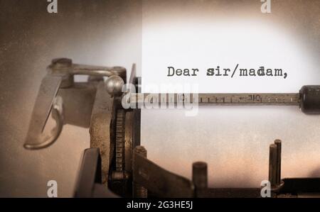 Macchina da scrivere vintage Foto Stock
