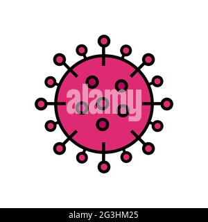 Icona della linea del coronavirus. Illustrazione vettoriale Illustrazione Vettoriale