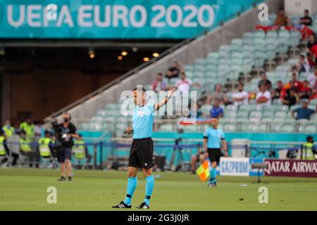 BAKU, AZERBAIGIAN - GIUGNO 16: Arbitro Artur Dias durante il Campionato UEFA Euro 2020 Gruppo A partita tra la Nazionale della Turchia e la Nazionale del Galles allo Stadio Olimpico di Baku il 16 giugno 2021 a Baku, Azerbaigian (Foto di Orange Pictures) Foto Stock