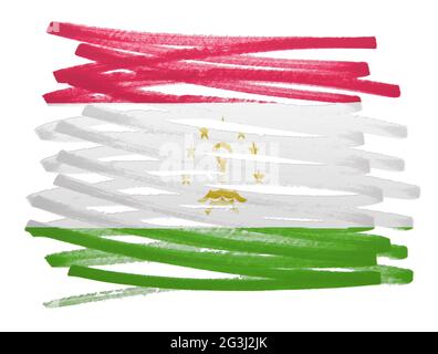 Illustrazione della bandiera - Tagikistan Foto Stock