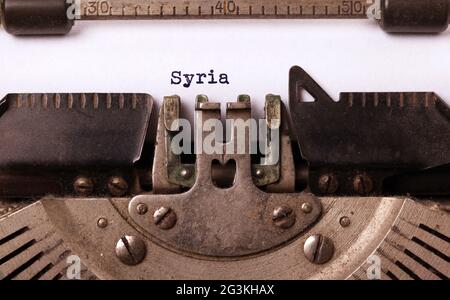 Vecchia macchina da scrivere - Siria Foto Stock