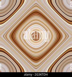 Disegno circolare color marrone, bianco e nero pastello, motivo senza giunture. Sfondo affiancato Foto Stock