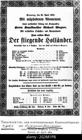 teatro / teatro, opera, 'Der fliegende Hollaender' (il Dutchman volante), di Richard Wagner, IL DIRITTO D'AUTORE DELL'ARTISTA NON DEVE ESSERE CHIARITO Foto Stock