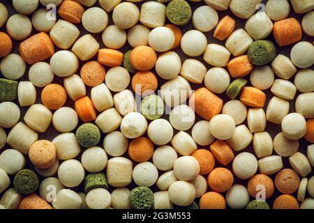 Couscous crudo sfondo macro Foto Stock