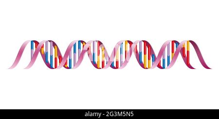 Il DNA, o acido deossiribonucleico, è il materiale ereditario nell'uomo e in quasi tutti gli altri organismi Foto Stock