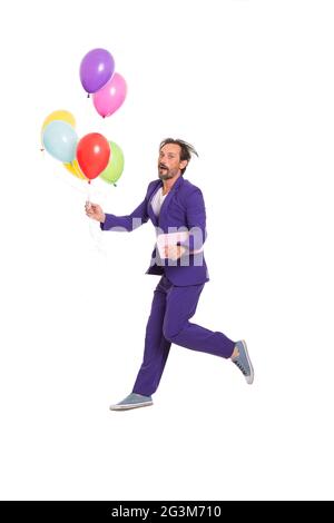 Bel clown con palloncini Foto Stock