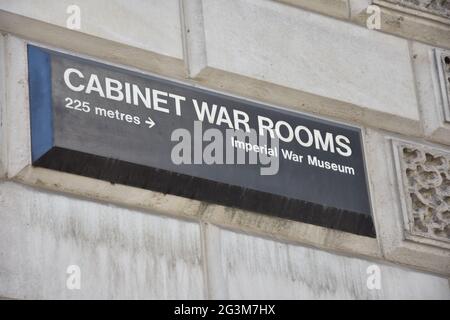 Camera del gabinetto di guerra Londra Foto Stock