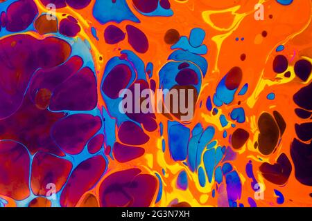 Astratto marmorizzazione di disegni d'arte come sfondo colorato Foto Stock