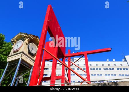 PARIGI (75). PARC DE LA VILLETTE, CENTRO PER LA CULTURA E LA RICREAZIONE, CITTÀ DELLA SCIENZA E DELL'INDUSTRIA Foto Stock