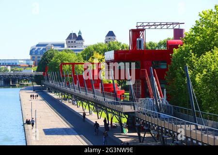 PARIGI (75). PARC DE LA VILLETTE, CENTRO PER LA CULTURA E LA RICREAZIONE, CITTÀ DELLA SCIENZA E DELL'INDUSTRIA Foto Stock