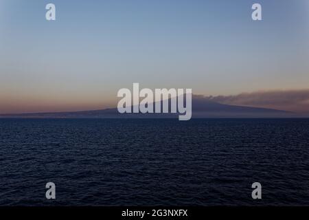 Arrivo in cataina su Mein Schiff Herz - Etna - Vulcano Etna - Catania Italia/Sicilia Foto Stock