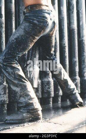 Gambe del carro di perforazione per giacimenti di petrolio tubo di perforazione impilato. N. 881-3 Foto Stock