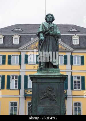 Beethoven Denkmal (1845) a Bonn Foto Stock