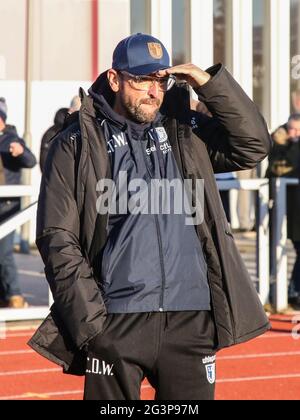 Allenatore Claus-Dieter Wollitz 1.FC Magdeburg DFB 3.Liga stagione 2019-20 Foto Stock