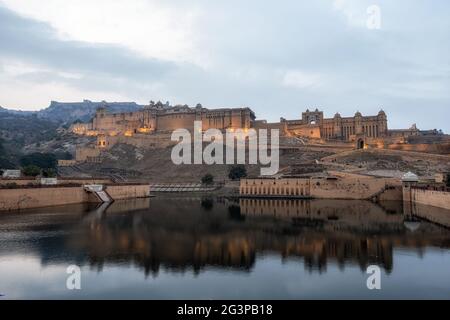 Tramonto sul forte di amer Foto Stock