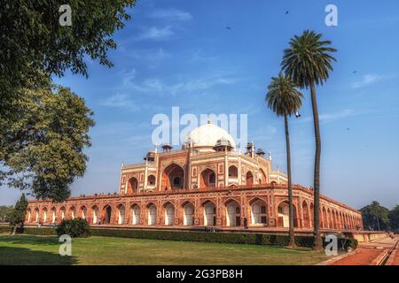 Tomba di Humayun a Nuova delhi Foto Stock