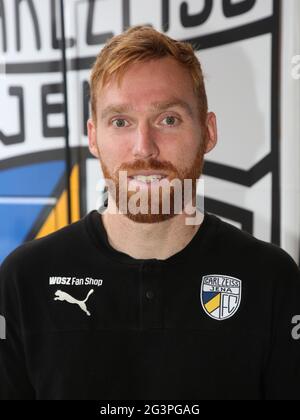 Il calciatore tedesco Nico Hammann del FC Carl Zeiss Jena DFB 3° campionato 2019-20 Foto Stock