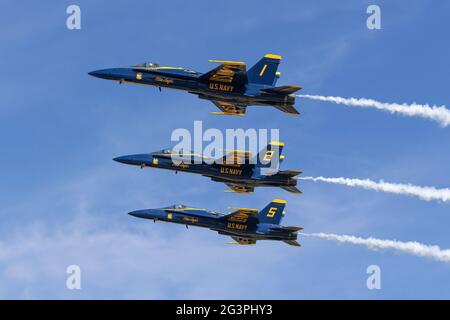 Angeli blu Foto Stock