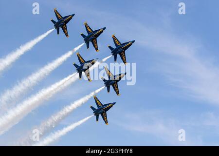 Angeli blu Foto Stock