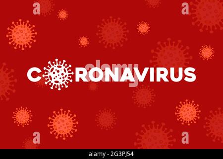Coronavirus 2019-nCov nuovo concetto di coronavirus e coronavirus influenza come casi pericolosi di ceppo influenzale come pandemia. Illustrazione vettoriale Illustrazione Vettoriale