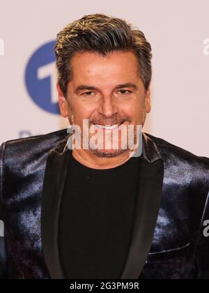 Il cantante pop tedesco Thomas Anders al programma televisivo ARD SchlagerChampions 2020 su 11.01.2020 a Berlino Foto Stock