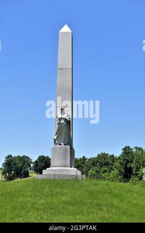 Monumento del Michigan nel Vicksburg National Military Park. Foto Stock