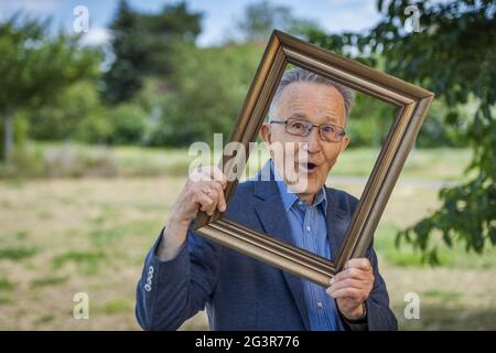 Divertimento dei pensionati con cornice Foto Stock