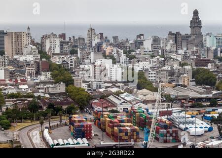 Veduta aerea di Montevideo, Uruguay Foto Stock
