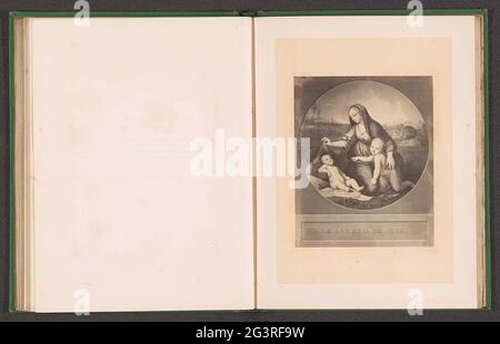 Produzione fotografica di una stampa di presumibilmente Achille Louis Martinet della Madonna del silenzio di Rafaël. . Foto Stock