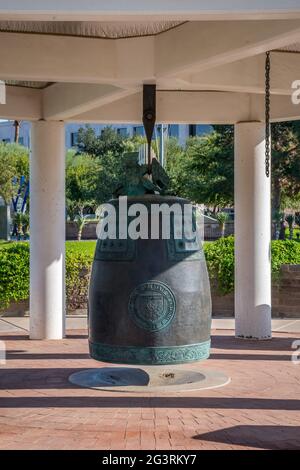 Una ben preservata Campana commemorativa a Phoenix, Arizona Foto Stock