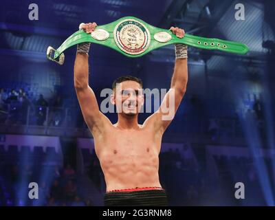 WBC Junior Inter-conti campione leggero Nenad Stanic SES Boxing Team Germania Foto Stock