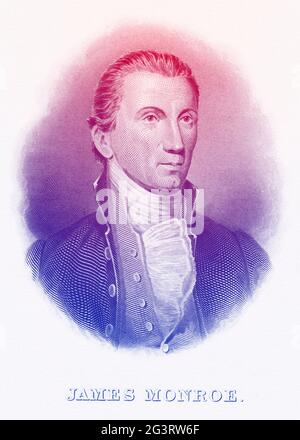 James Monroe, quinto Presidente degli Stati Uniti Foto Stock