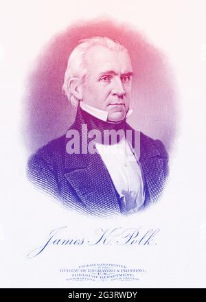 James Knox Polk è stato l'undicesimo presidente degli Stati Uniti Foto Stock
