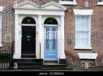 Proprietà storica di Rodney Street a Liverpool Foto Stock