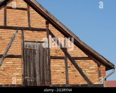 Villaggio nel Waldecker Land in Assia Foto Stock