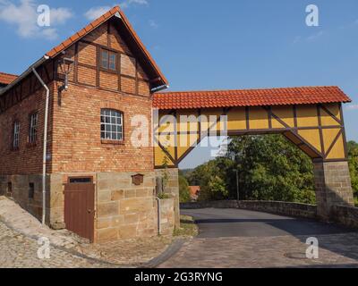 Villaggio nel Waldecker Land in Assia Foto Stock