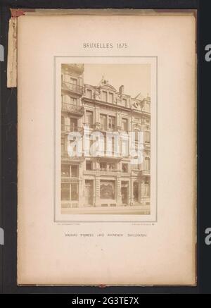 Van Het Gebouw Op Place de Brouckère 11 Brussel; case premiate con nuovi viali. . Foto Stock