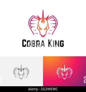 Cobra King serpente serpente Orned Dragon tattiche strategia gioco Esport Logo Illustrazione Vettoriale