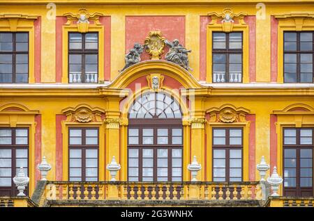 Dettagli del Palazzo preferito (Schloss Favorite), Ludwigsburg, Baden-Württemberg, Germania. Foto Stock