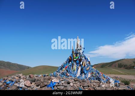 OBO in Mongolia occidentale Foto Stock