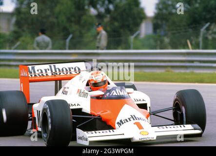 Niki Lauda. Portoghese 1985 Grand Prix Foto Stock